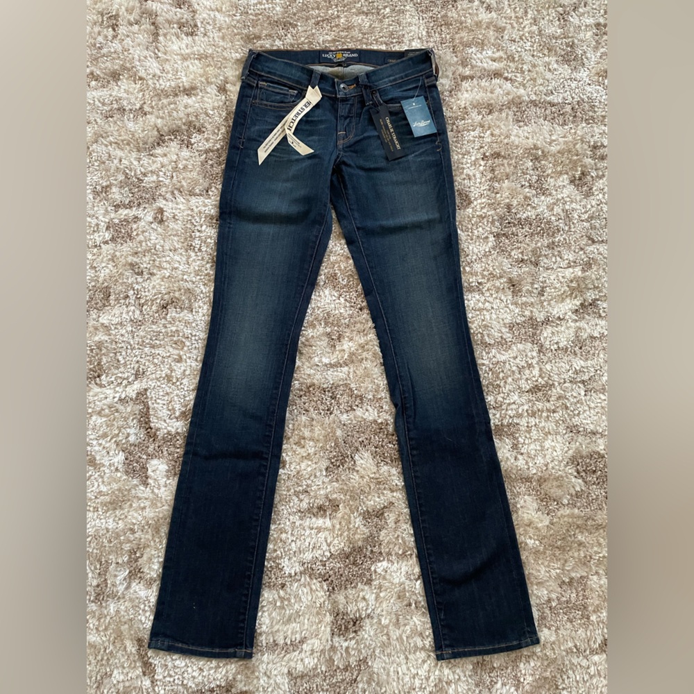 NWT Lucky Brand Womens Charlie Straight Jeans Size 00 W24